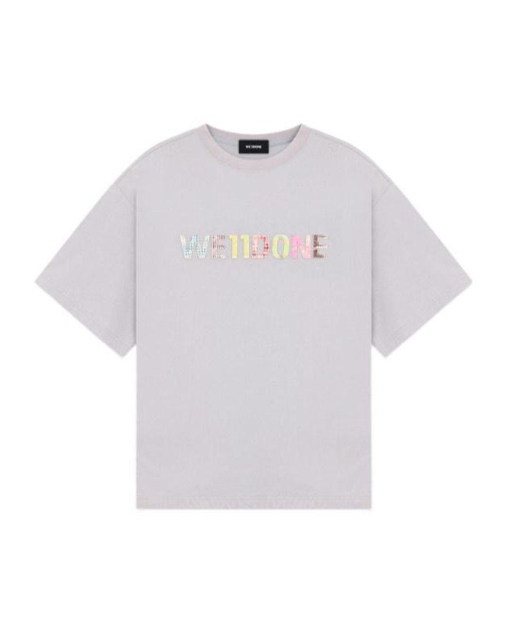we11done White Patchwork T-Shirt for men