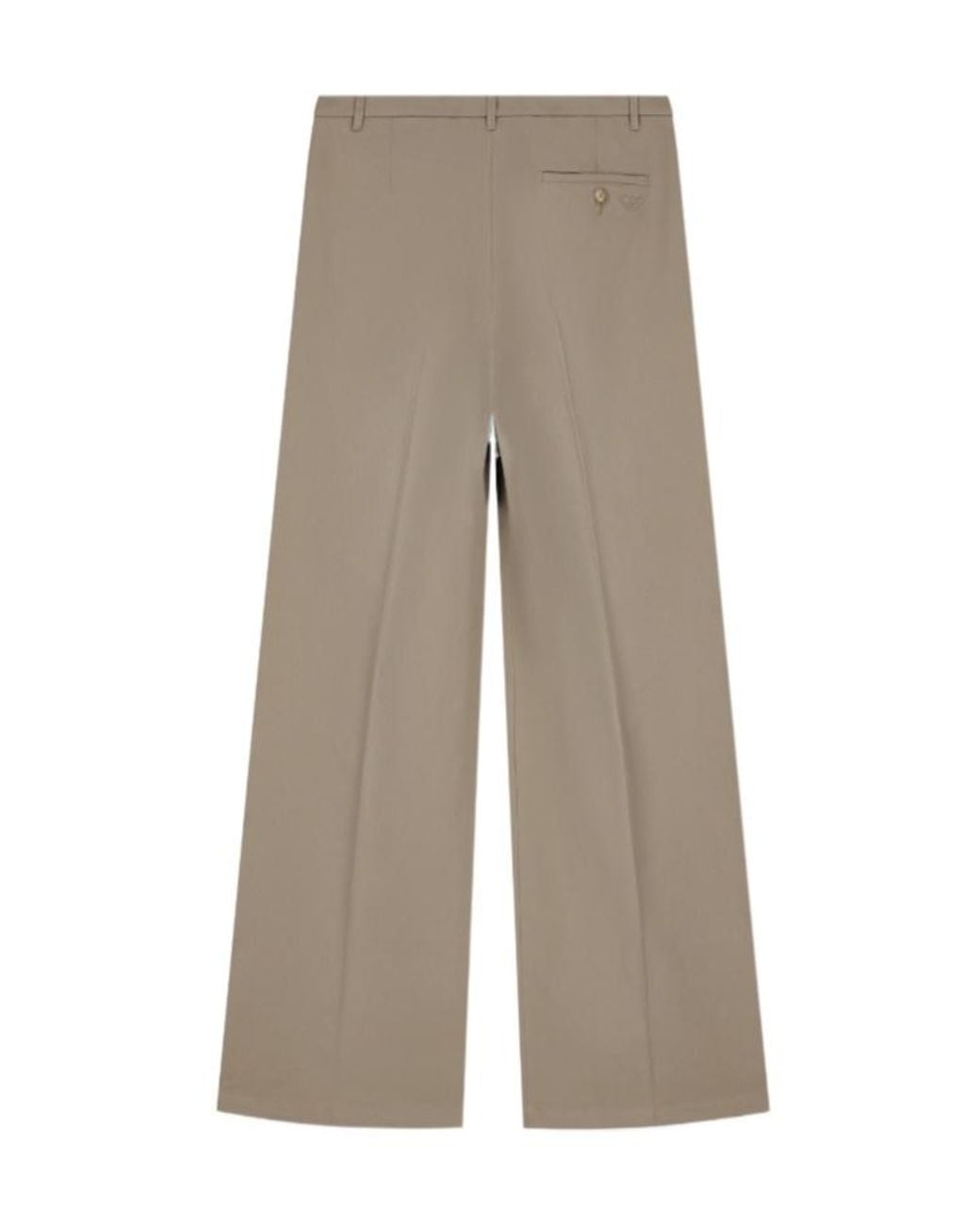 Emporio Armani Gray Flat-Front Wide-Leg Trousers