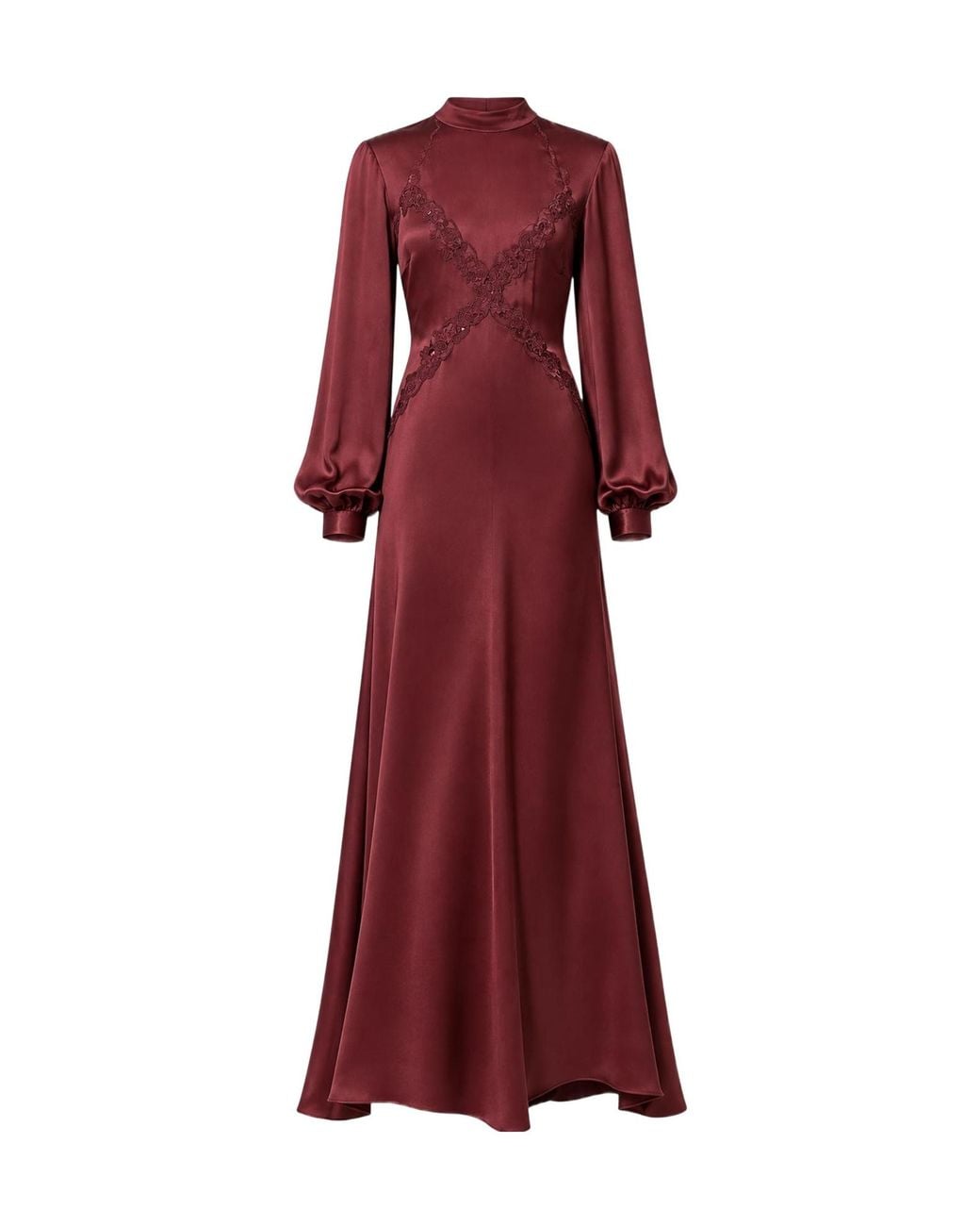 Twinset Red Lace-Paneled Dress