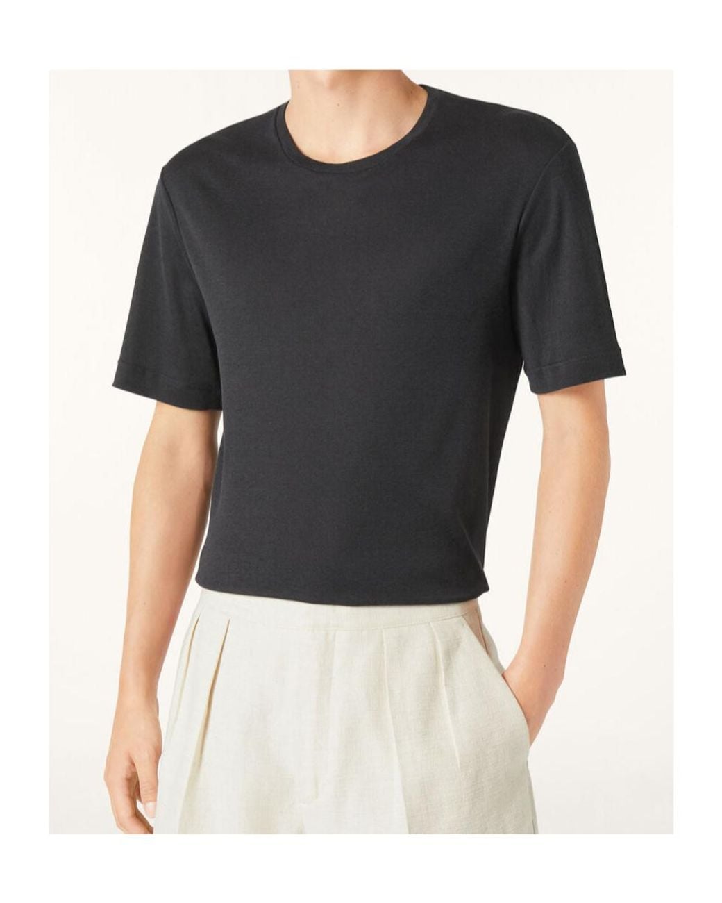 Loro Piana Black Mazzorbo T-Shirt for men