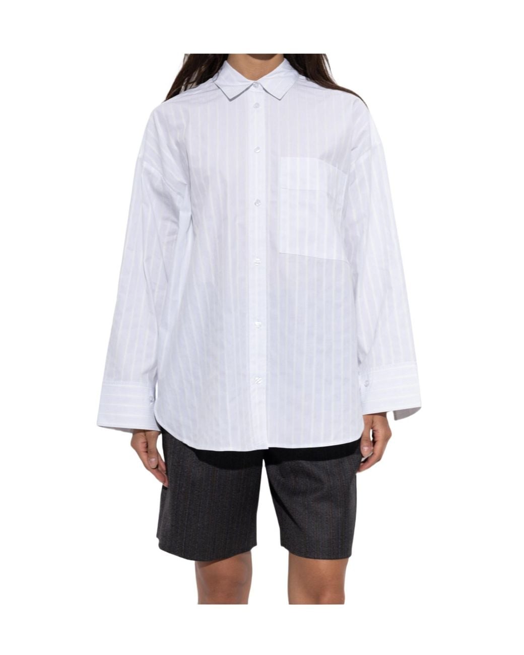 By Malene Birger White Derris Striped Shirt