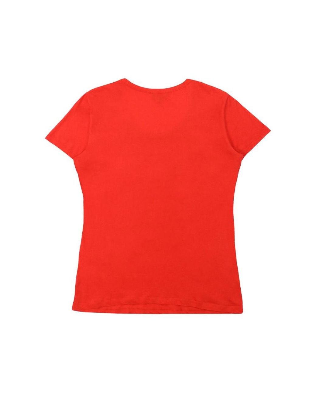 Armani Jeans Red Crew-Neck Logo T-Shirt