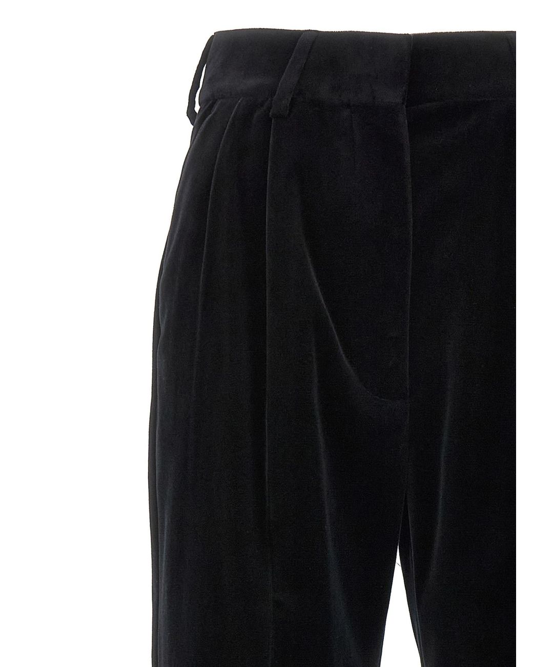 Blazé Milano Black Blazé Milano Pleated Velvet Pants
