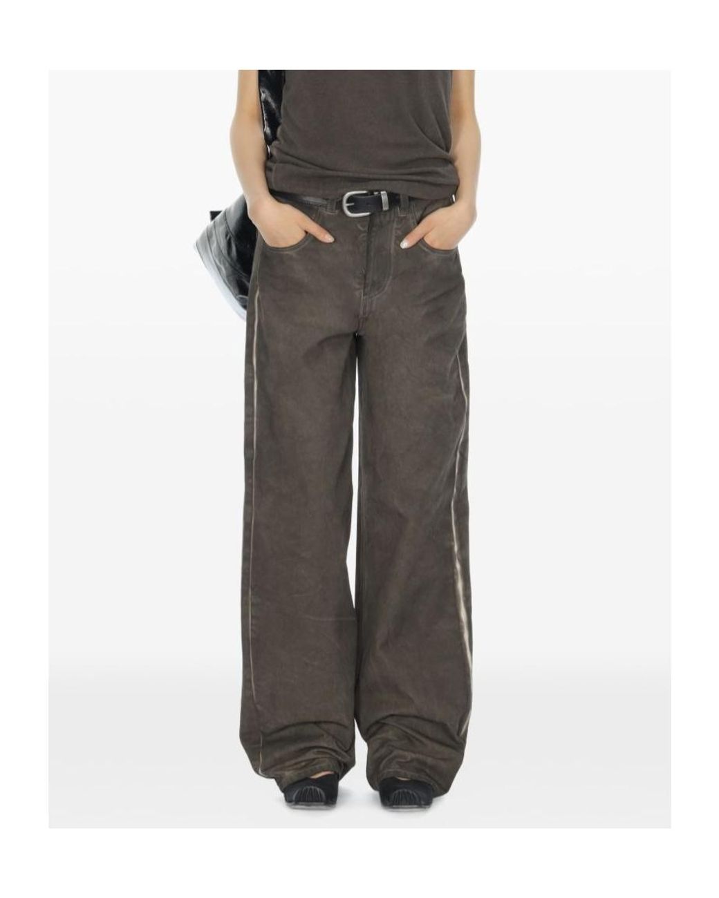 Uma Wang Gray Jeans With Belt Loops