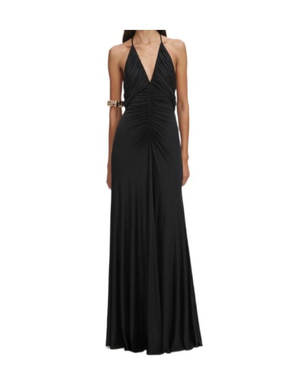 Self-Portrait Black Jersey Long Dress