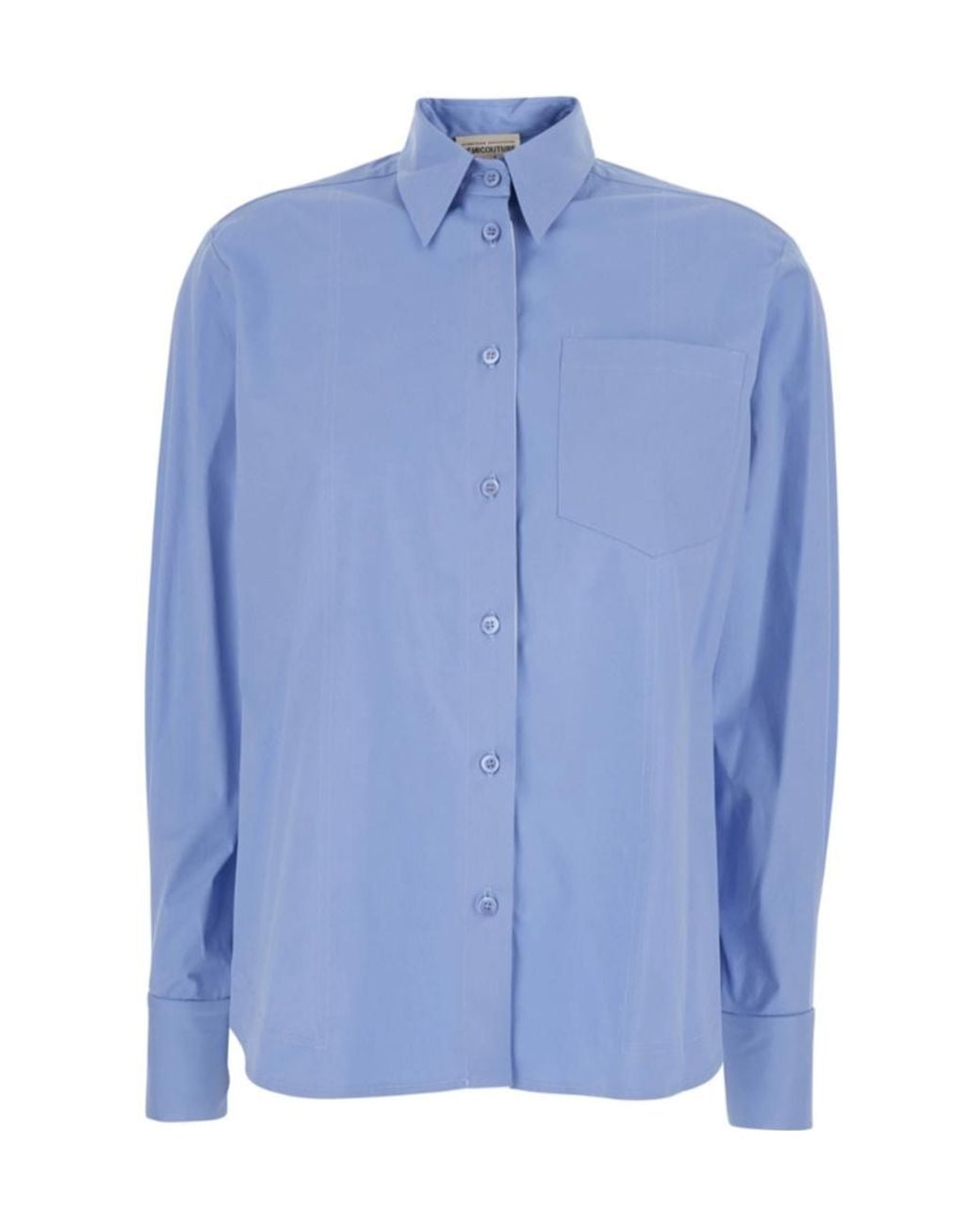 Semicouture Blue Semi Couture Stretch Classic Collar Shirt
