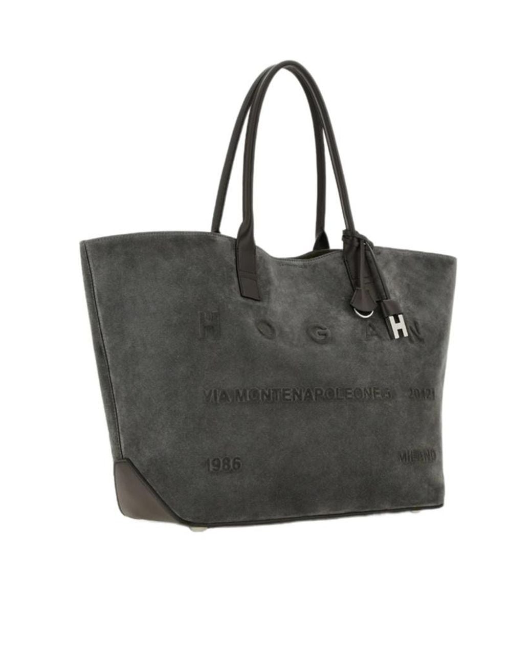Hogan Black Address Medium Shopping Bag