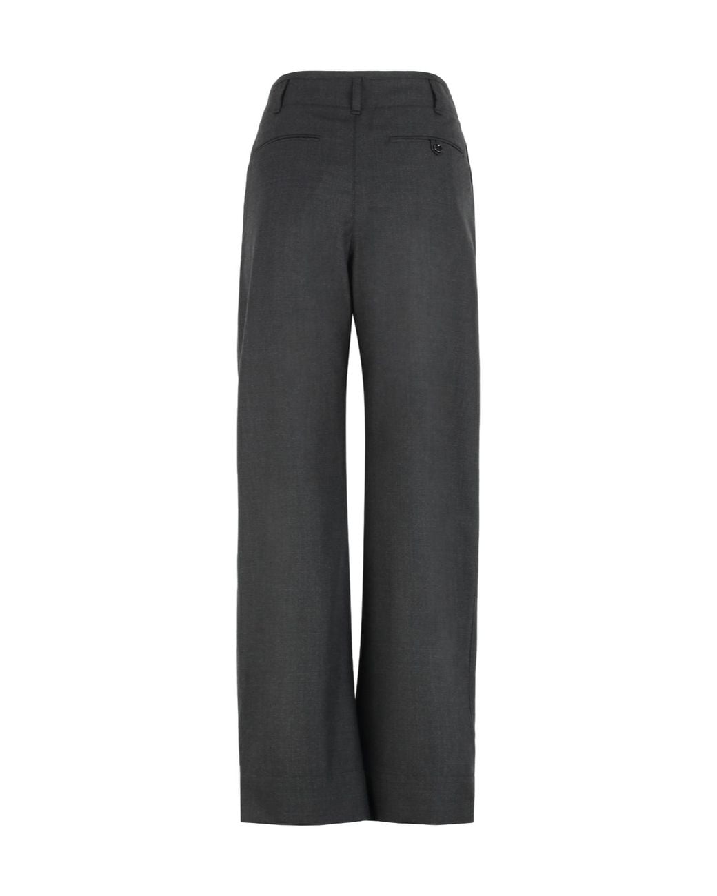 Lemaire Gray Pressed Crease Curved-Leg Trousers
