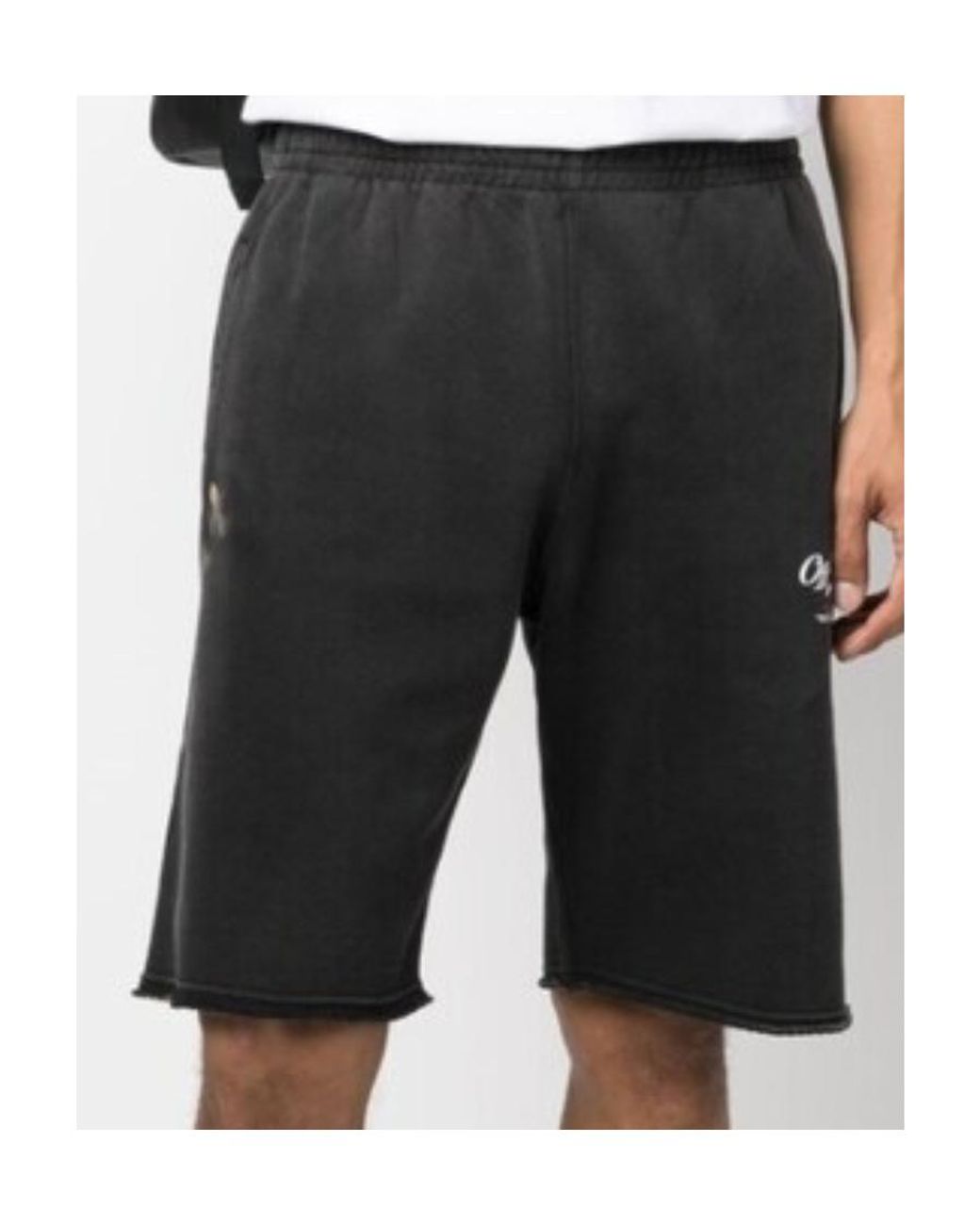 Off-White c/o Virgil Abloh Black Wave Off Sweatshorts for men