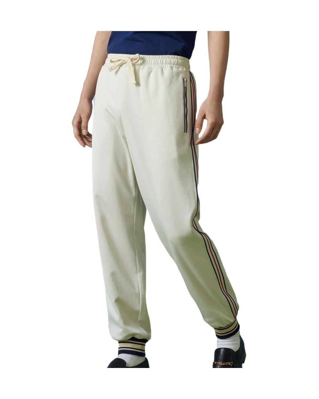 Gucci White Logo-Patch Cotton Track Pants for men