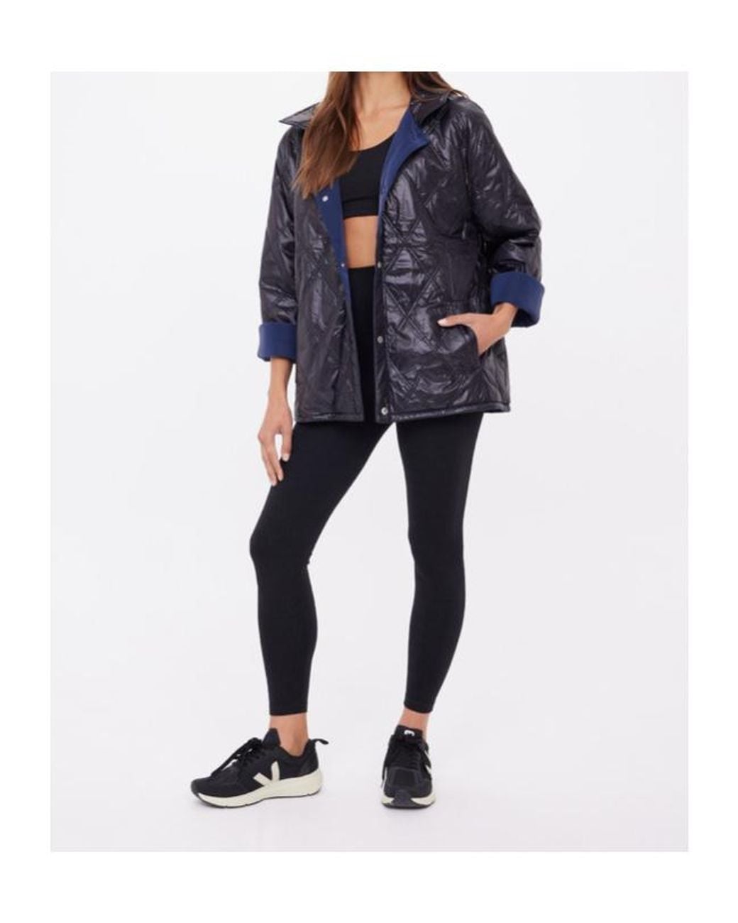 The Upside Blue Levi Reversible Quilted Jacket