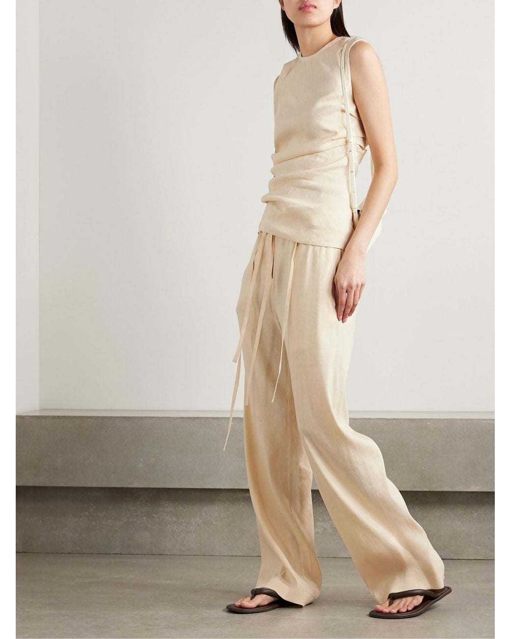 Proenza Schouler Natural Linen Spliced Vest