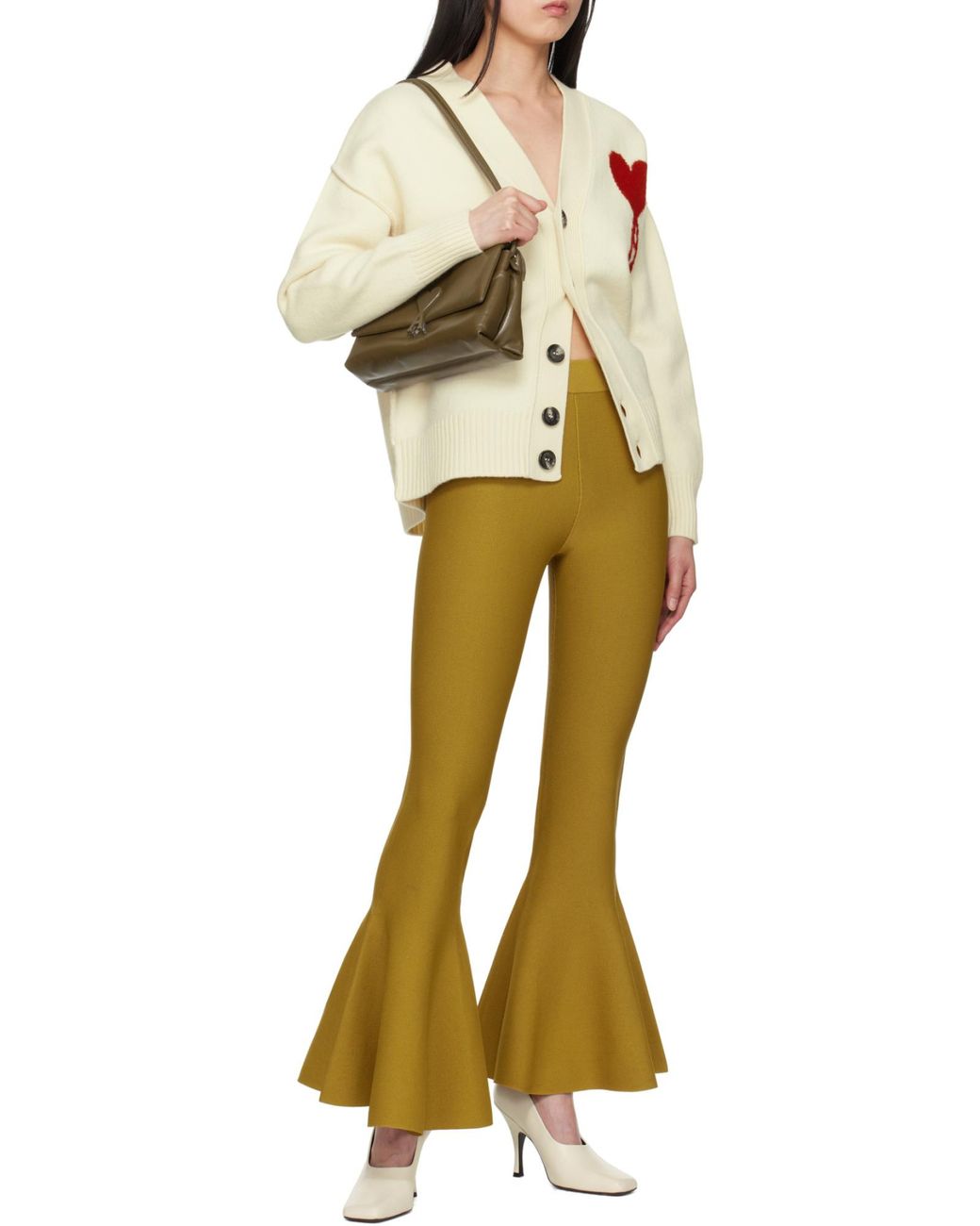 AMI Orange Wide Trousers