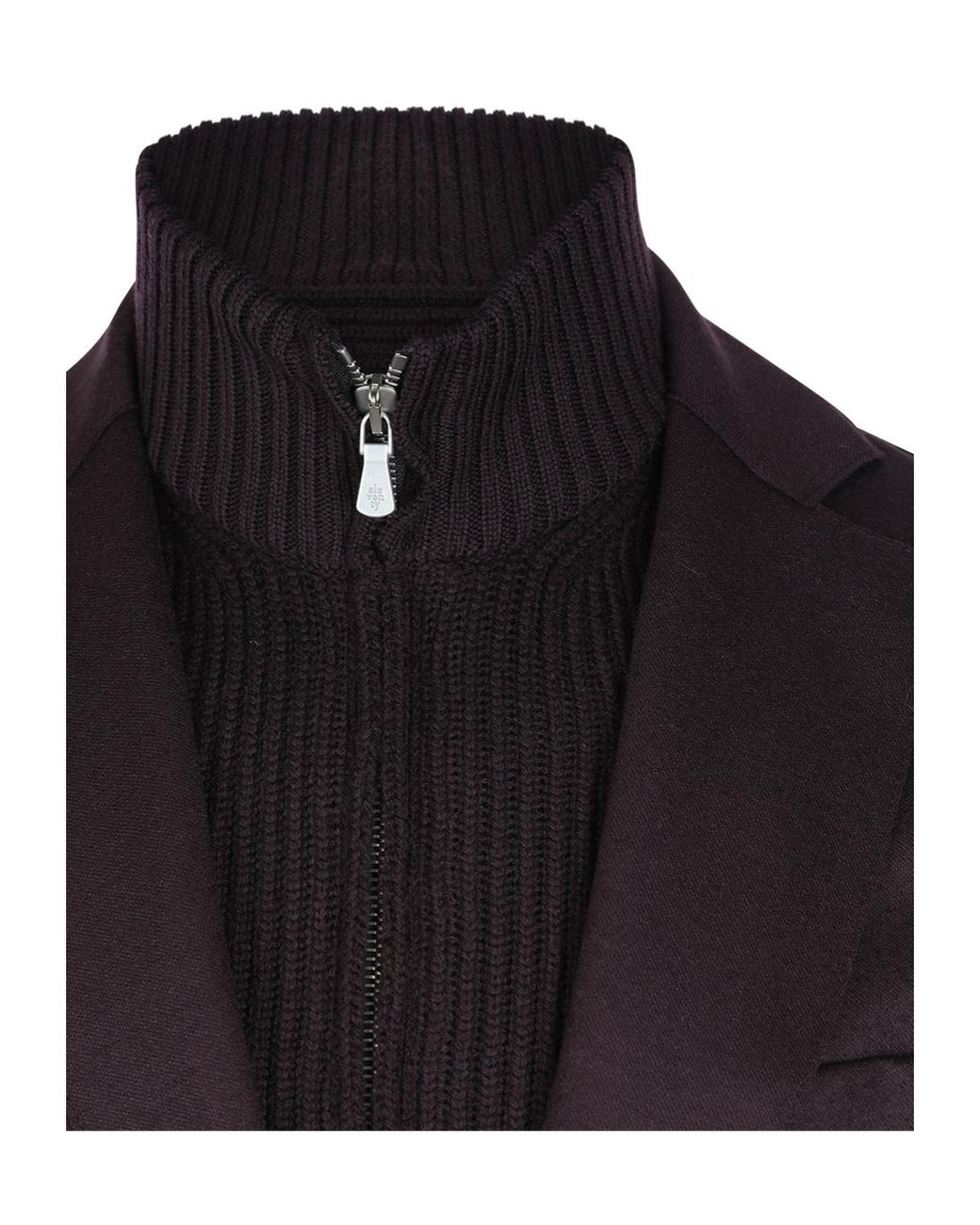Eleventy Blue Knitted Panel Blazer for men