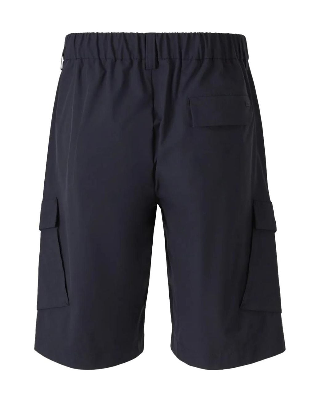 Herno Blue Straight Leg Pleated Shorts for men
