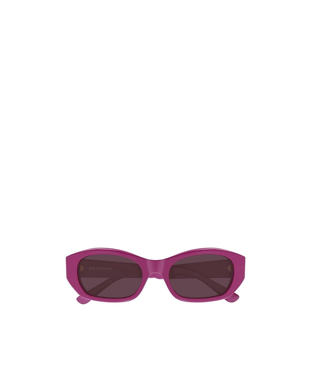 Balenciaga Purple Eyewear Oval Frame Sunglasses