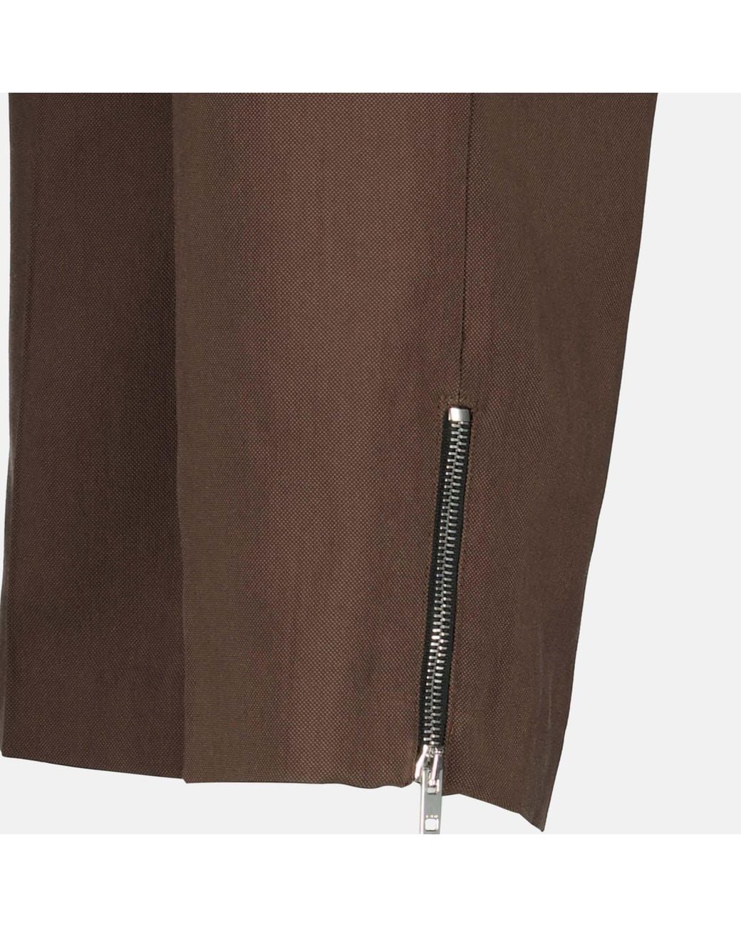 IRO Brown Hemis Zip-Hem Straight Pants