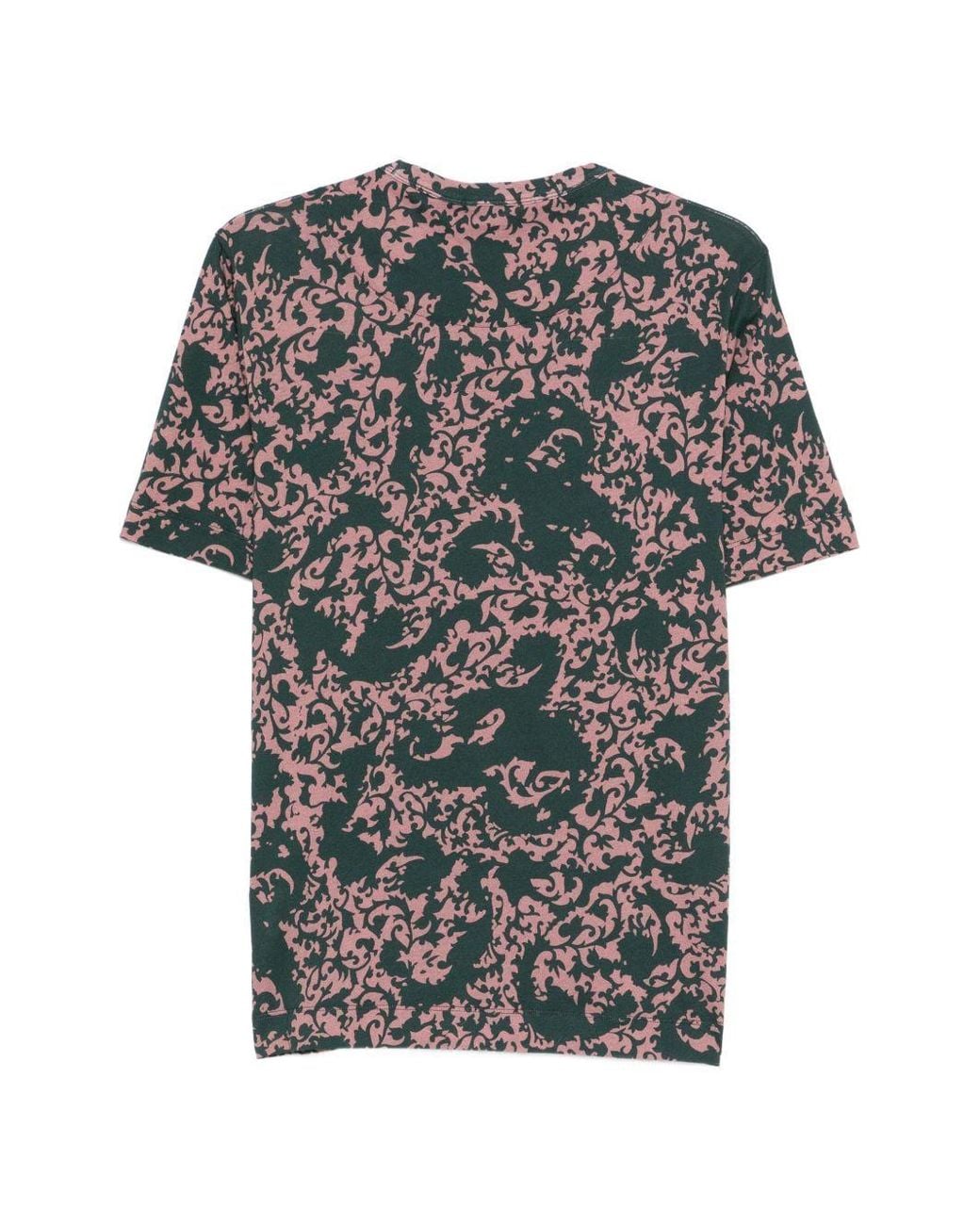Dries Van Noten Gray All Over Print Crewneck T-Shirt for men