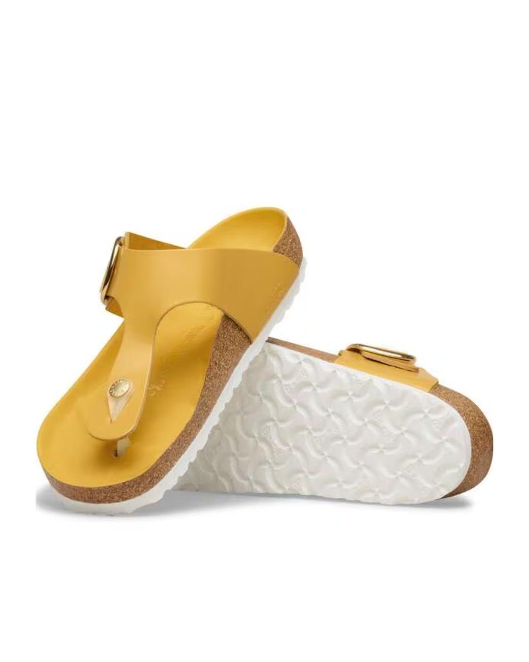 Birkenstock Yellow Gizeh Big Buckle Sandals