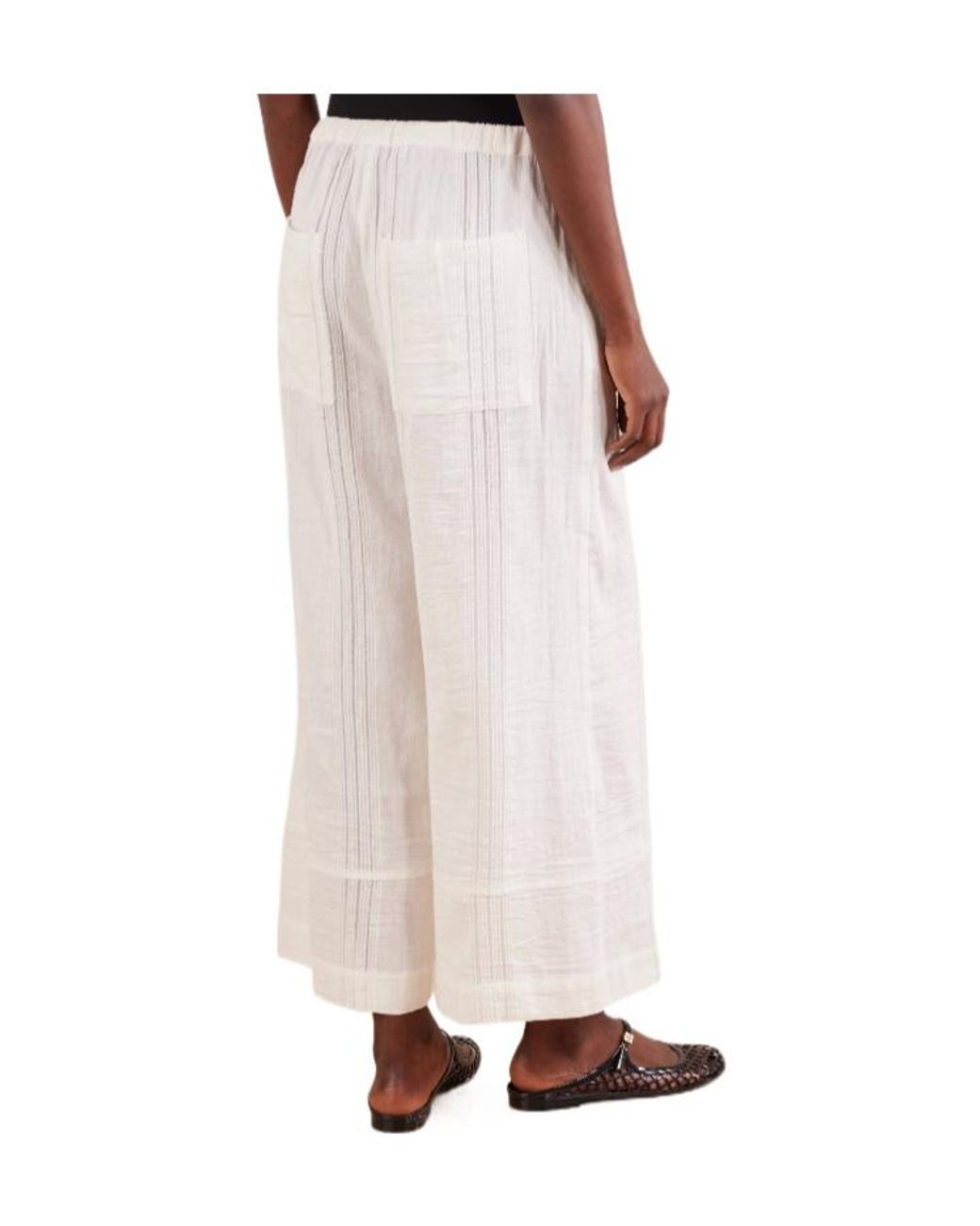 Lemlem White Loosefit Cotton Trousers