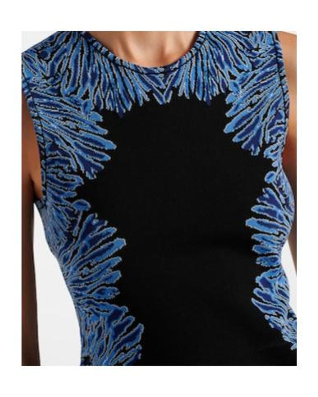 Ulla Johnson Blue Aylin Knitted Jacquard Tank Top