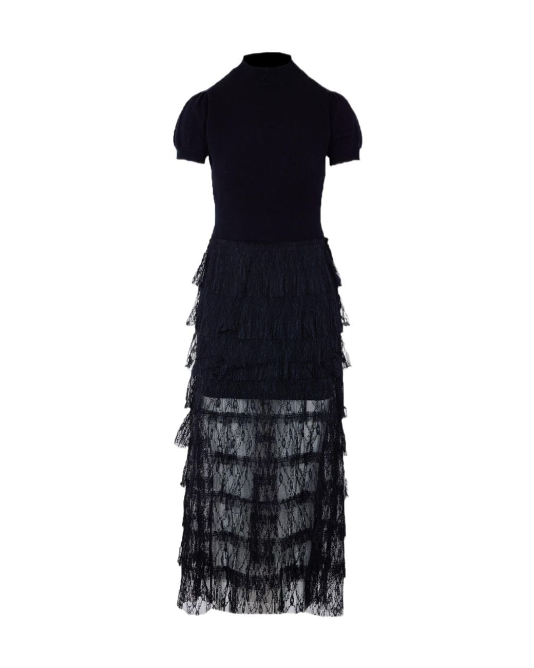 Twinset Black Long Knit Dress