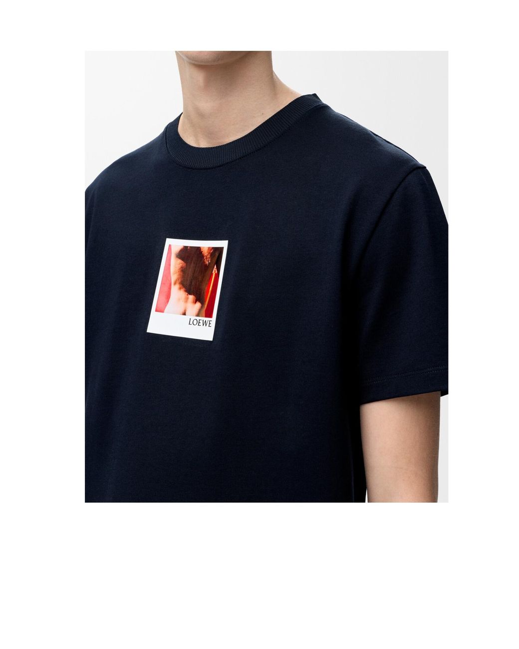 Loewe Blue Crewneck Printed T-Shirt for men