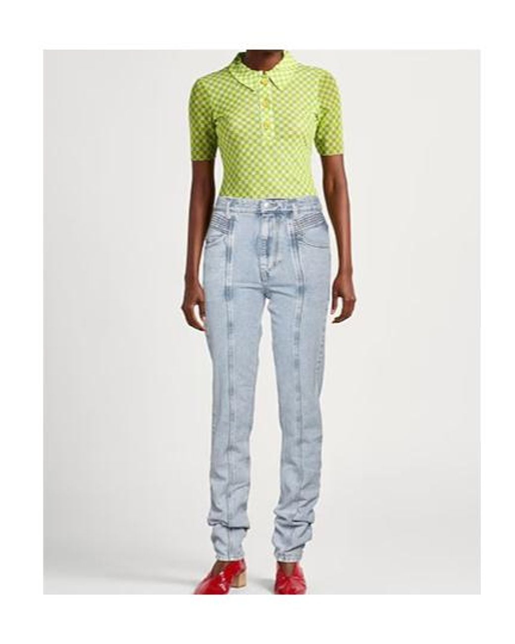 Isabel Marant Blue Straight-Leg Jeans