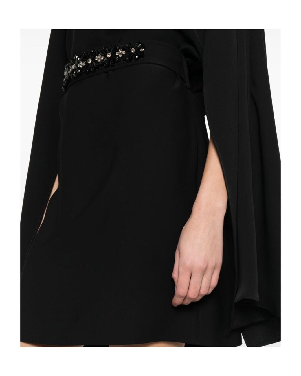 P.A.R.O.S.H. Cape Dress in Black | Lyst