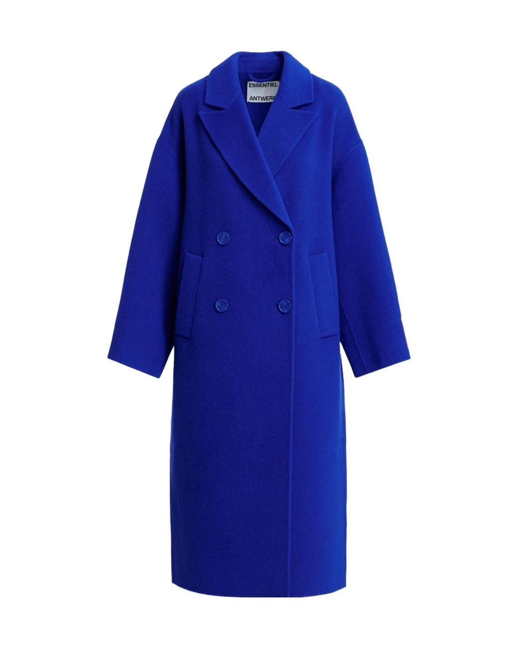 Essentiel Antwerp Blue Double-Breasted Coat