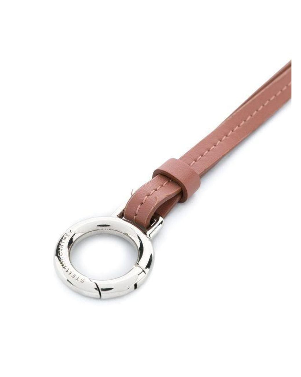 Stella McCartney White Logo-Engraved Keyring Strap