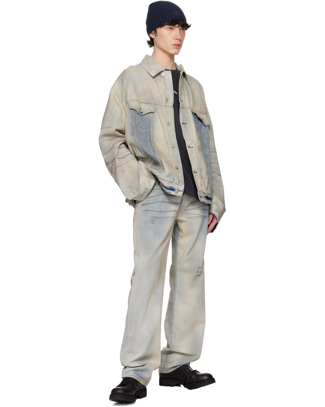 Acne Blue Oversized Fit Denim Jacket for men