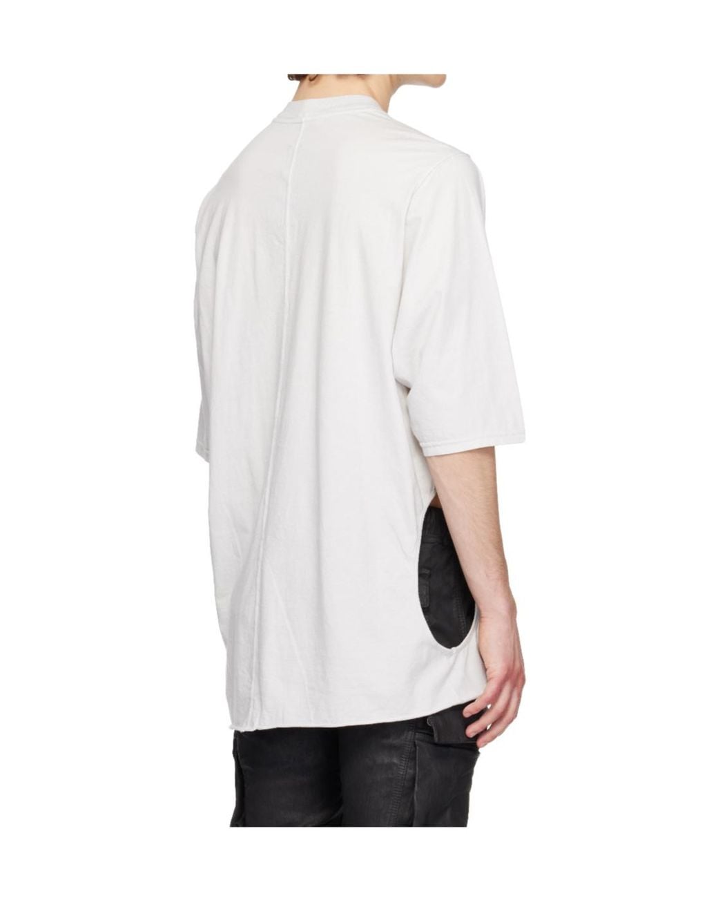 Rick Owens White Crew Neck T-Shirt for men