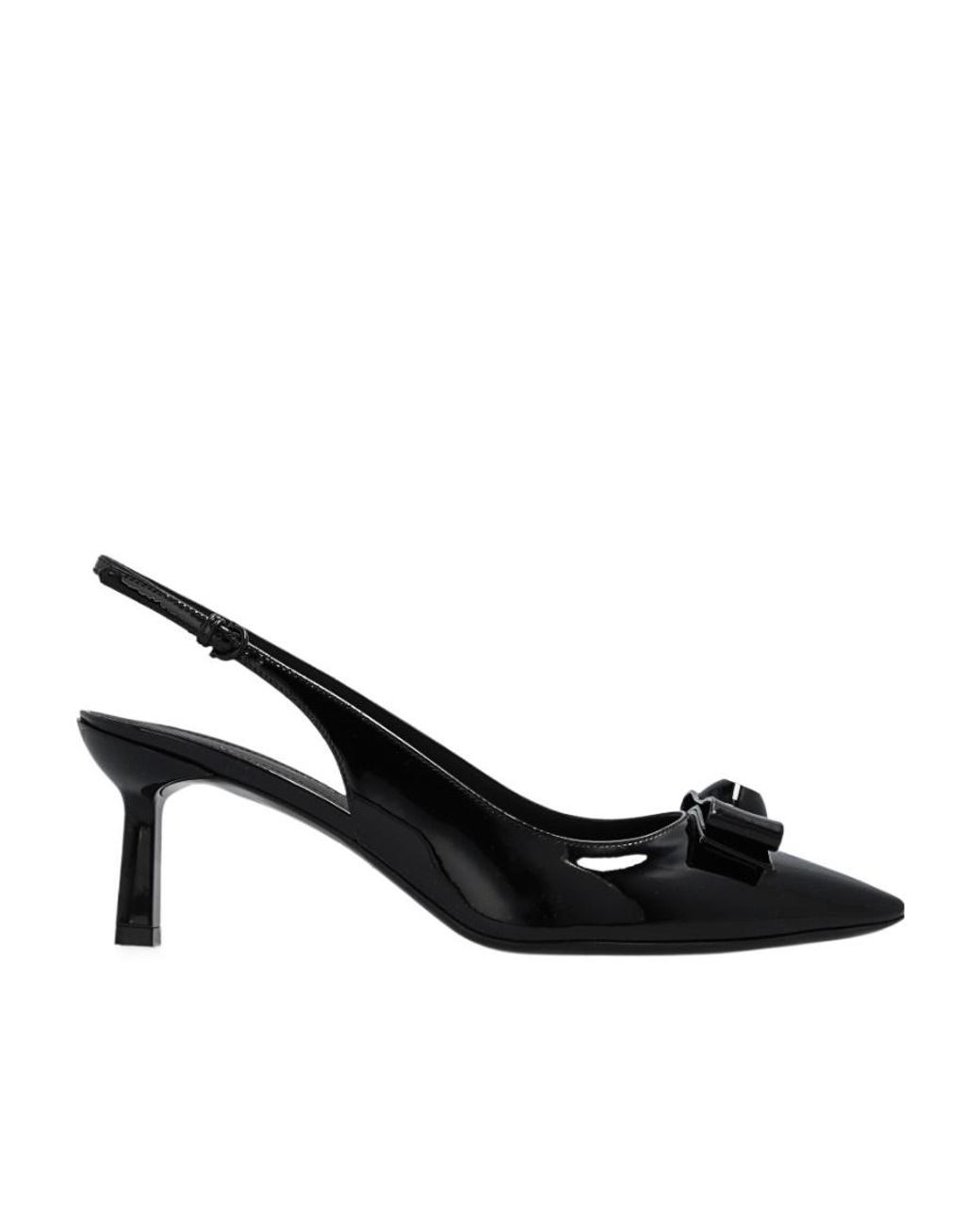 Ferragamo Black Vara Bow Slingback Pumps