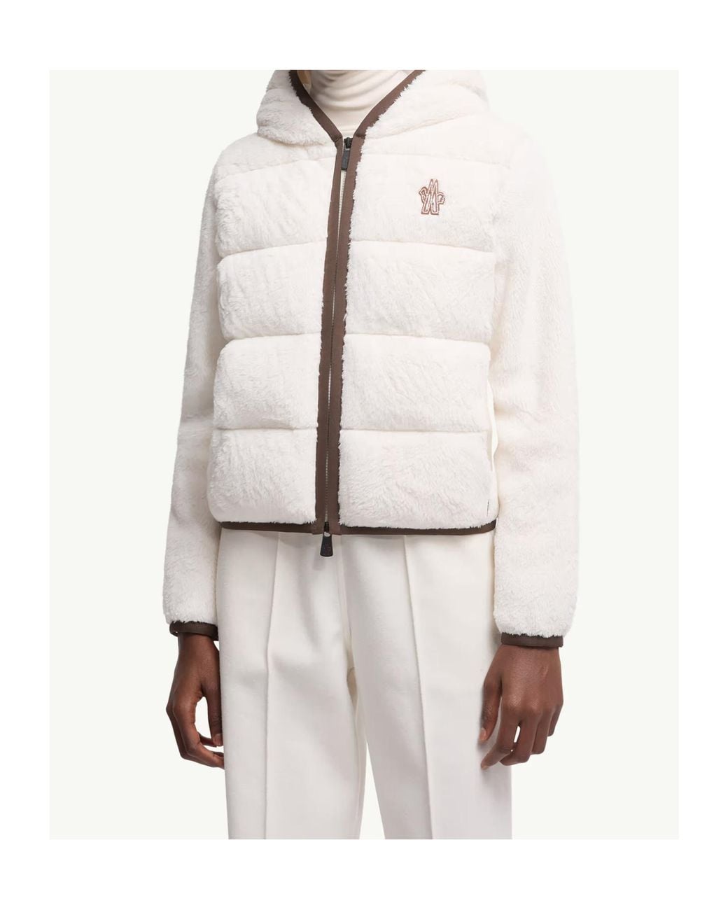 Moncler Gray Grenoble Zip-Up Padded Hoodie