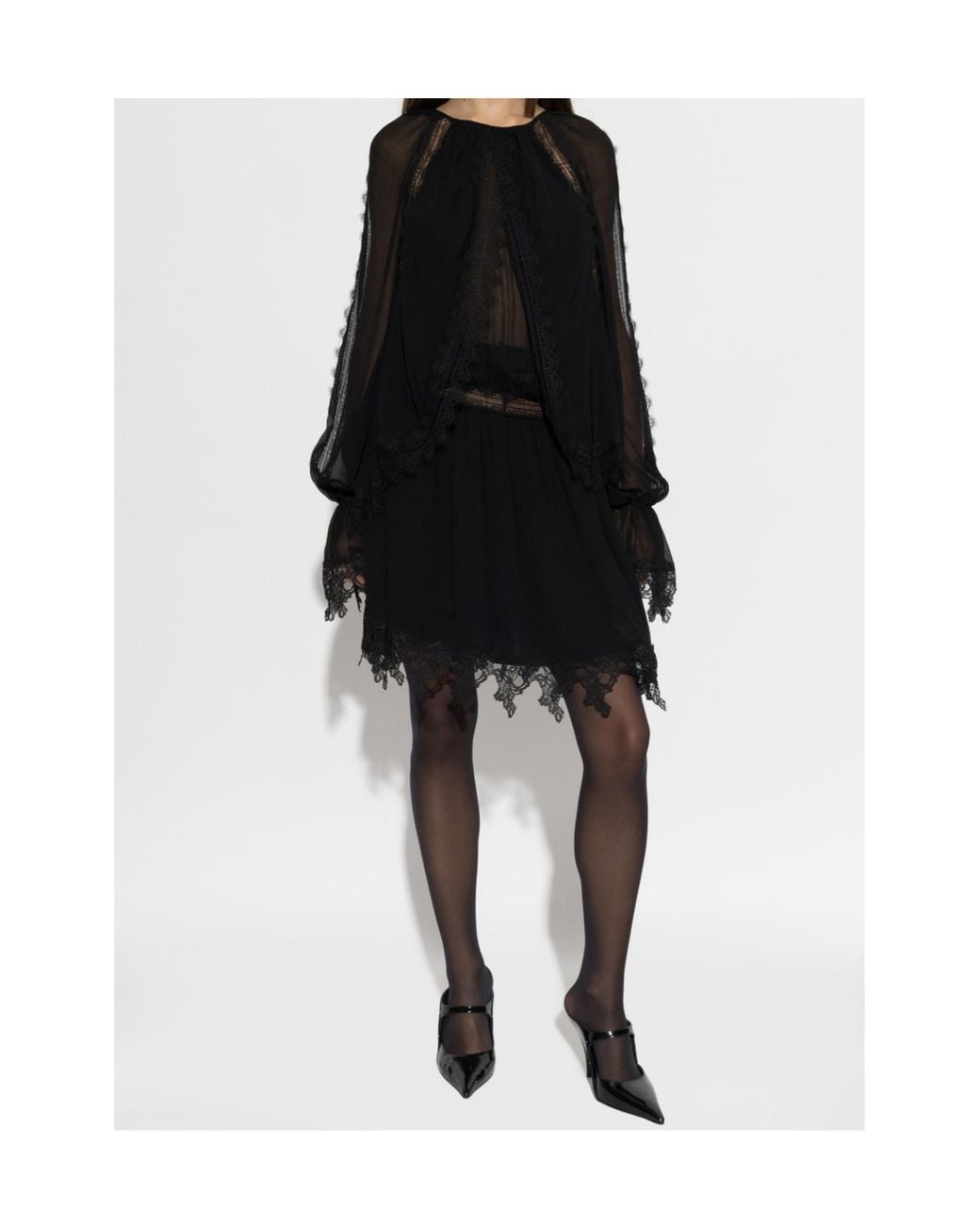 Blumarine Black Lace Patchwork Dress