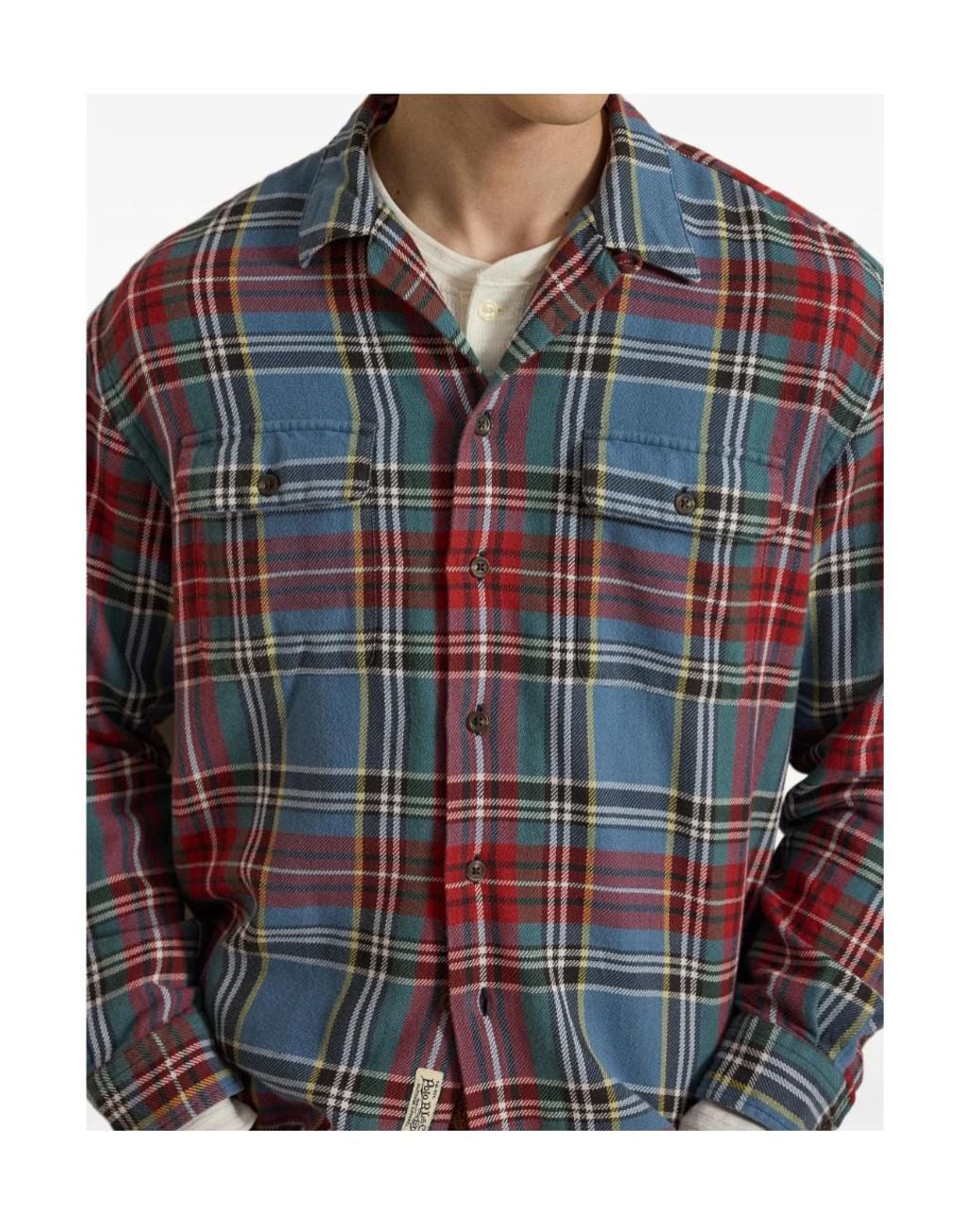 Polo Ralph Lauren Blue Checked Flannel Shirt for men