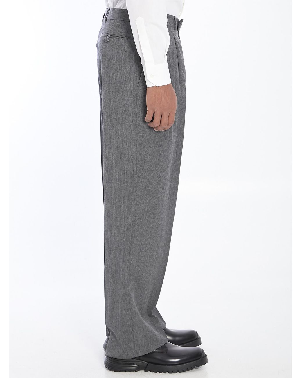 Dior Gray Wide Pants for men