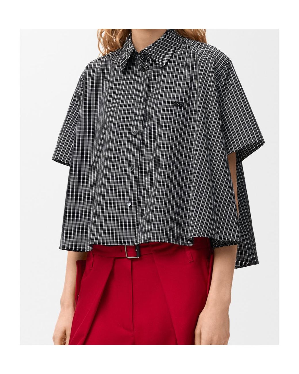 Loewe Gray Short Sleeve Trapeze Shirt