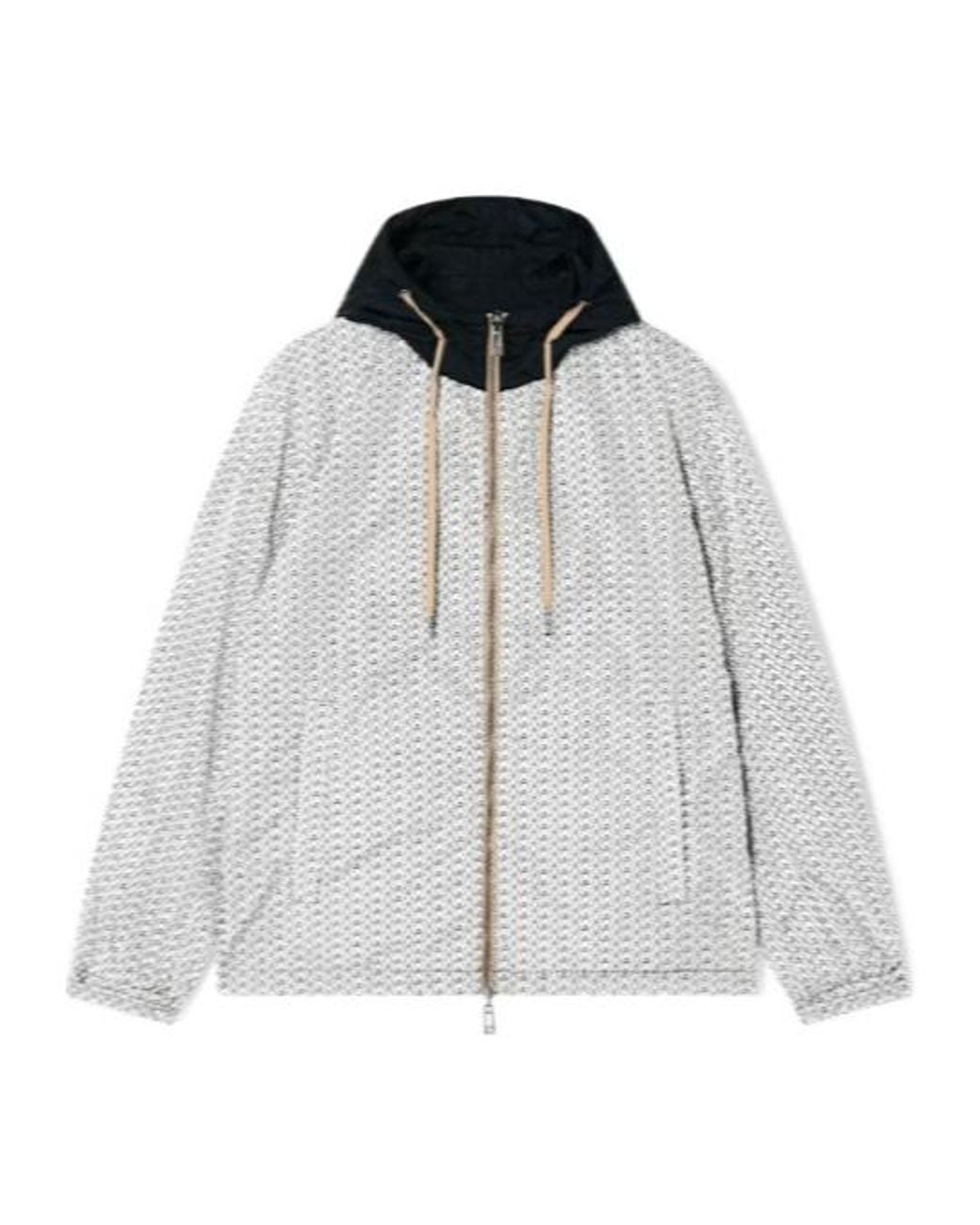 ARMANI EXCHANGE Gray Reversible Hooded Jacket for men