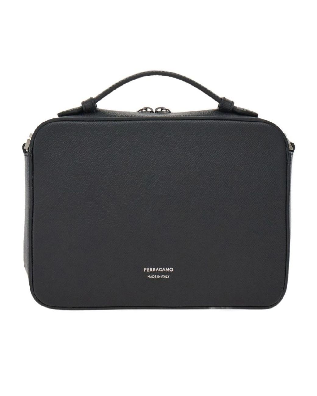 Ferragamo Black Ferragamo Eyewear Embossed Messenger Bag for men