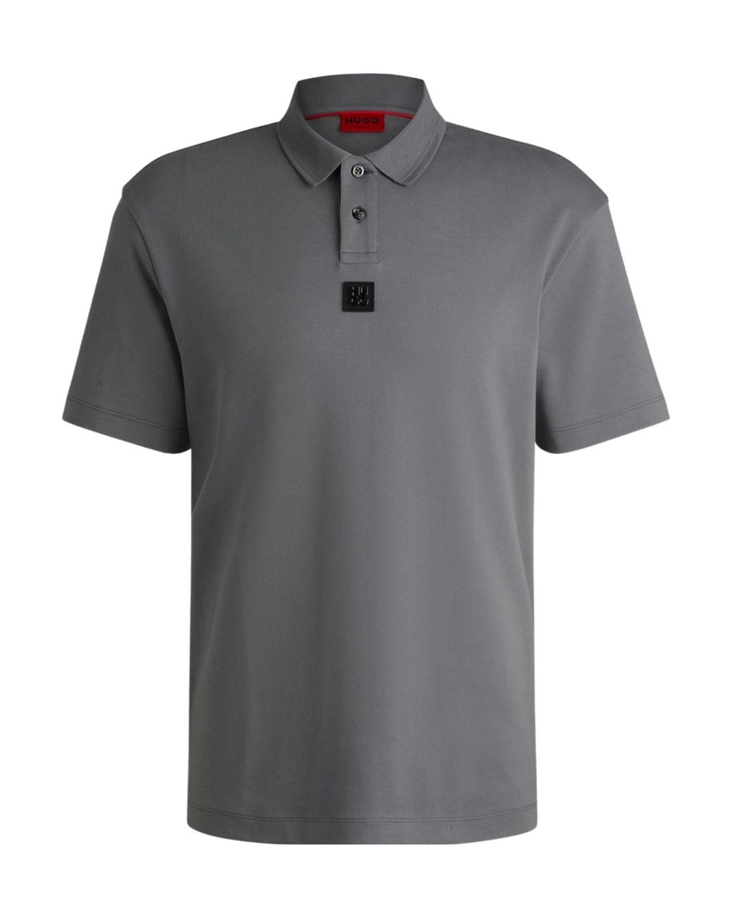 Boss Gray Cotton Polo Shirt for men