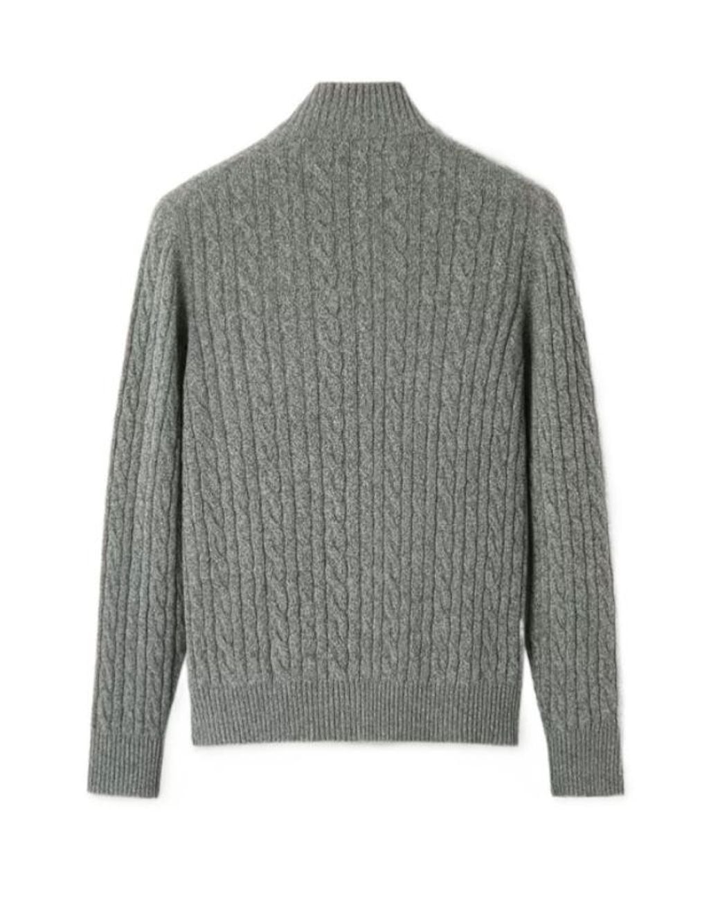 Loro Piana Gray Treccia Jumper for men