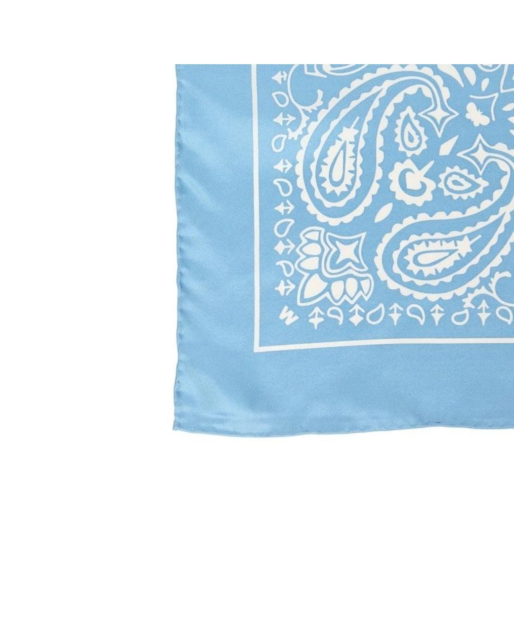 Weekend by Maxmara Blue Patterned Silk Scarf