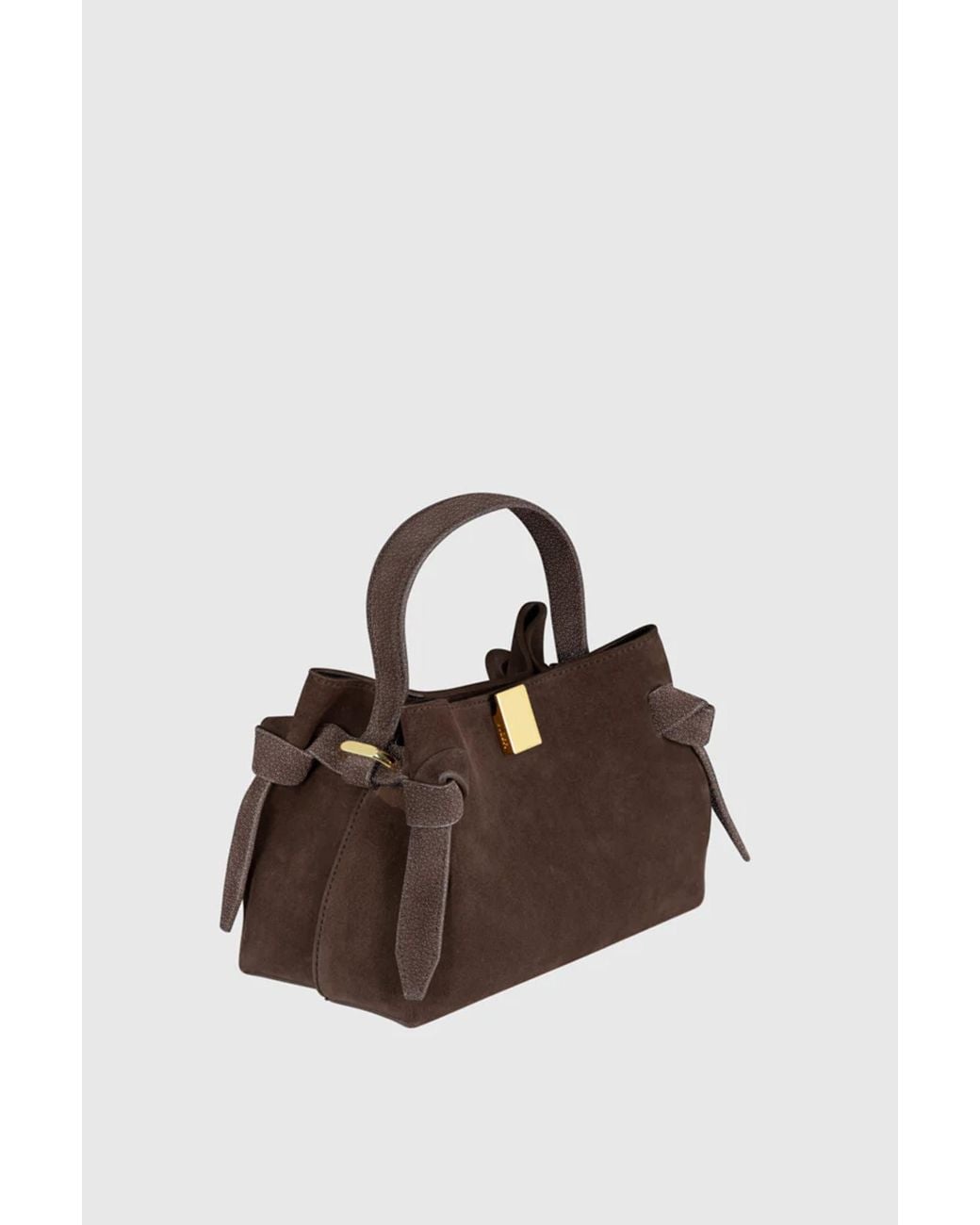 Yuzefi Brown Magnetic Buckle Shoulder Bag