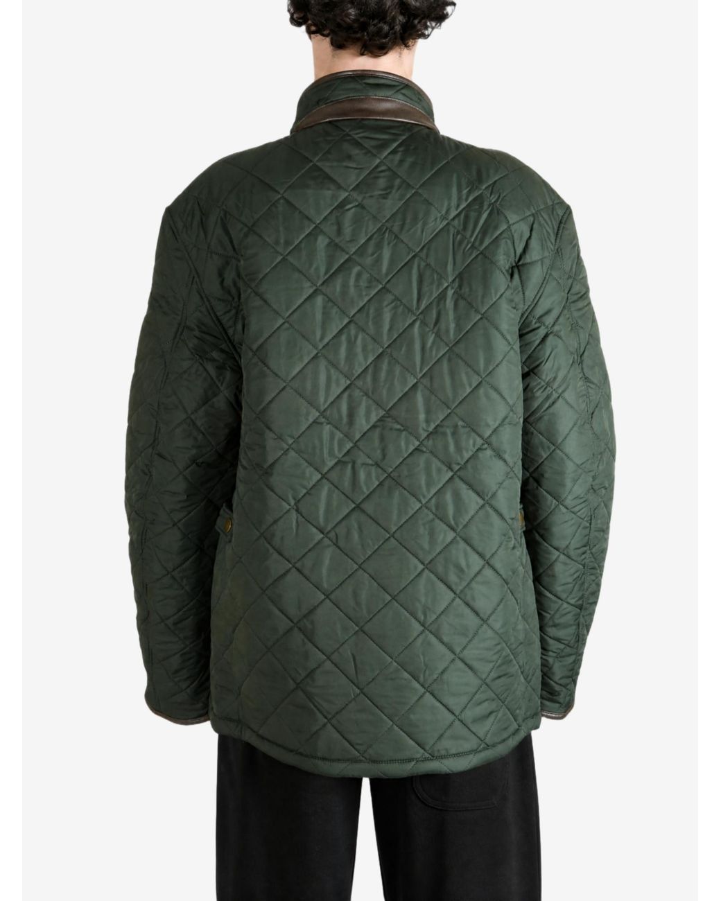 Barbour Green Powell Quilted Long-Sleeve Jacket for men