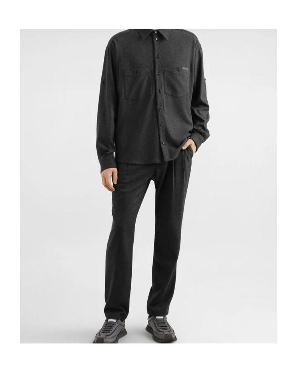Dolce & Gabbana Black Drawstring Waist Pants for men