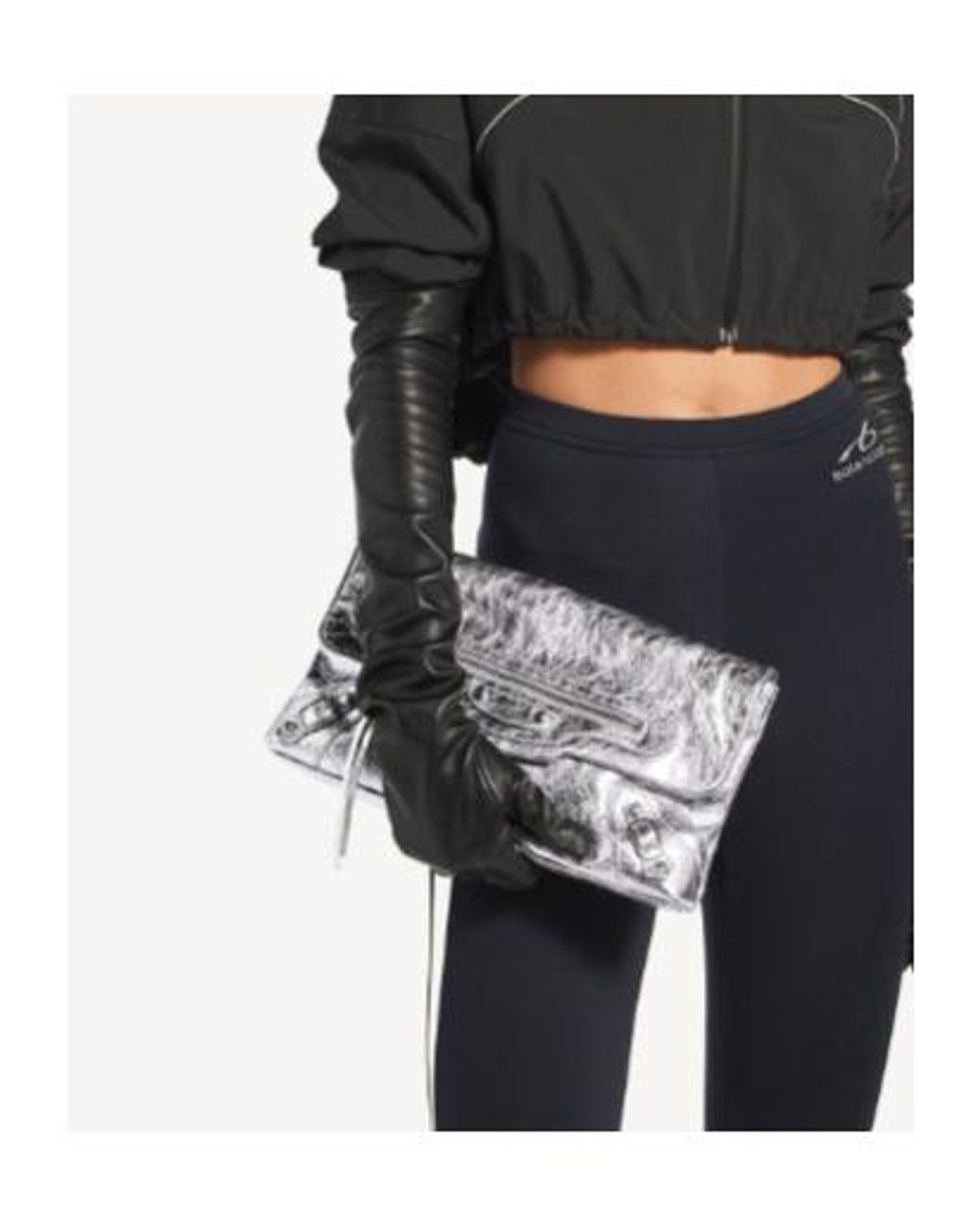 Balenciaga Gray Le City S Clutch Bag