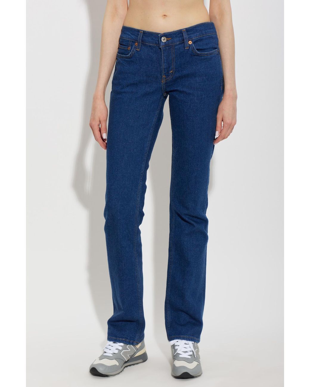 Re/done Blue Lean Straight-Leg Jeans