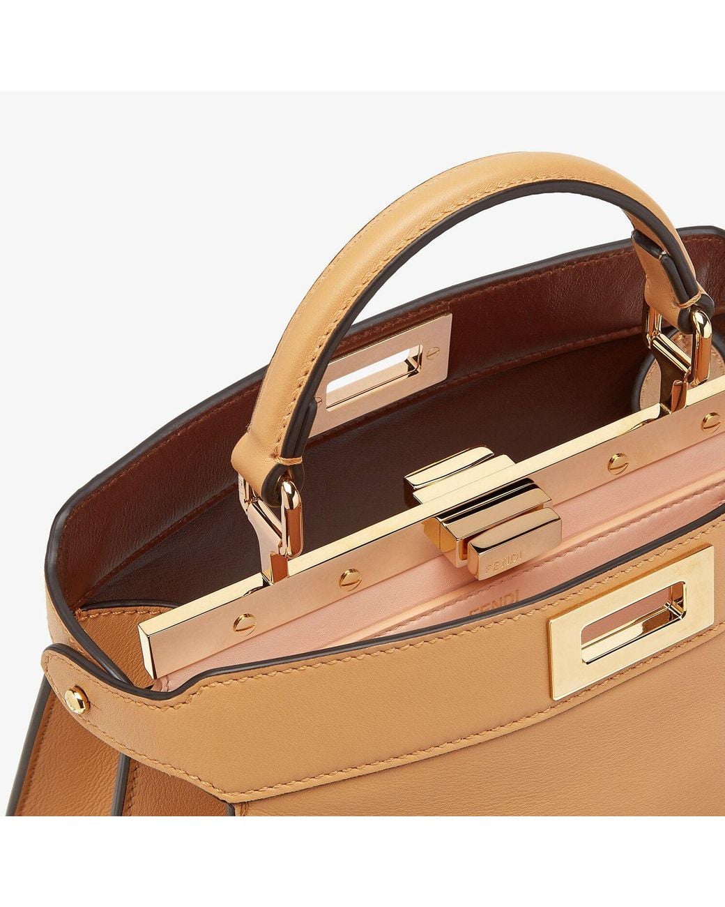 Fendi Natural Peekaboo Iseeu Small Tote Bag